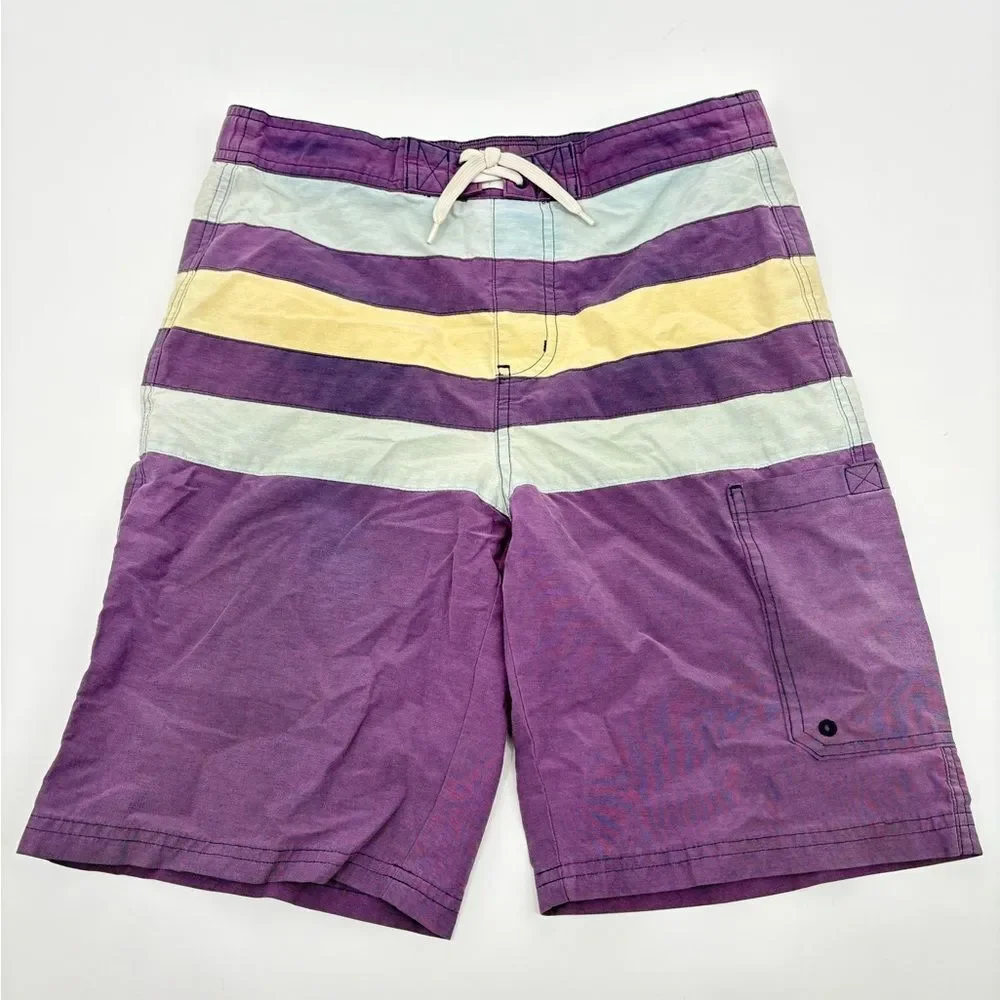 Janie and Jack | purple stripe swim Shorts trunks